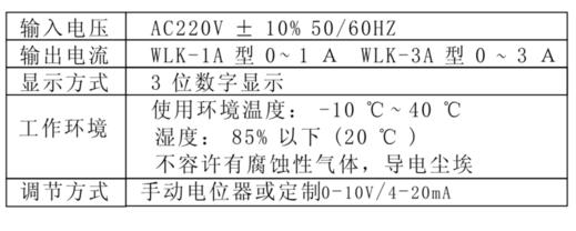 张力控制器技术参数